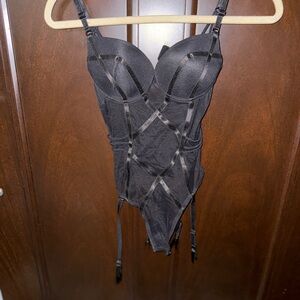 Fashion Nova Black Strappy Bodysuit